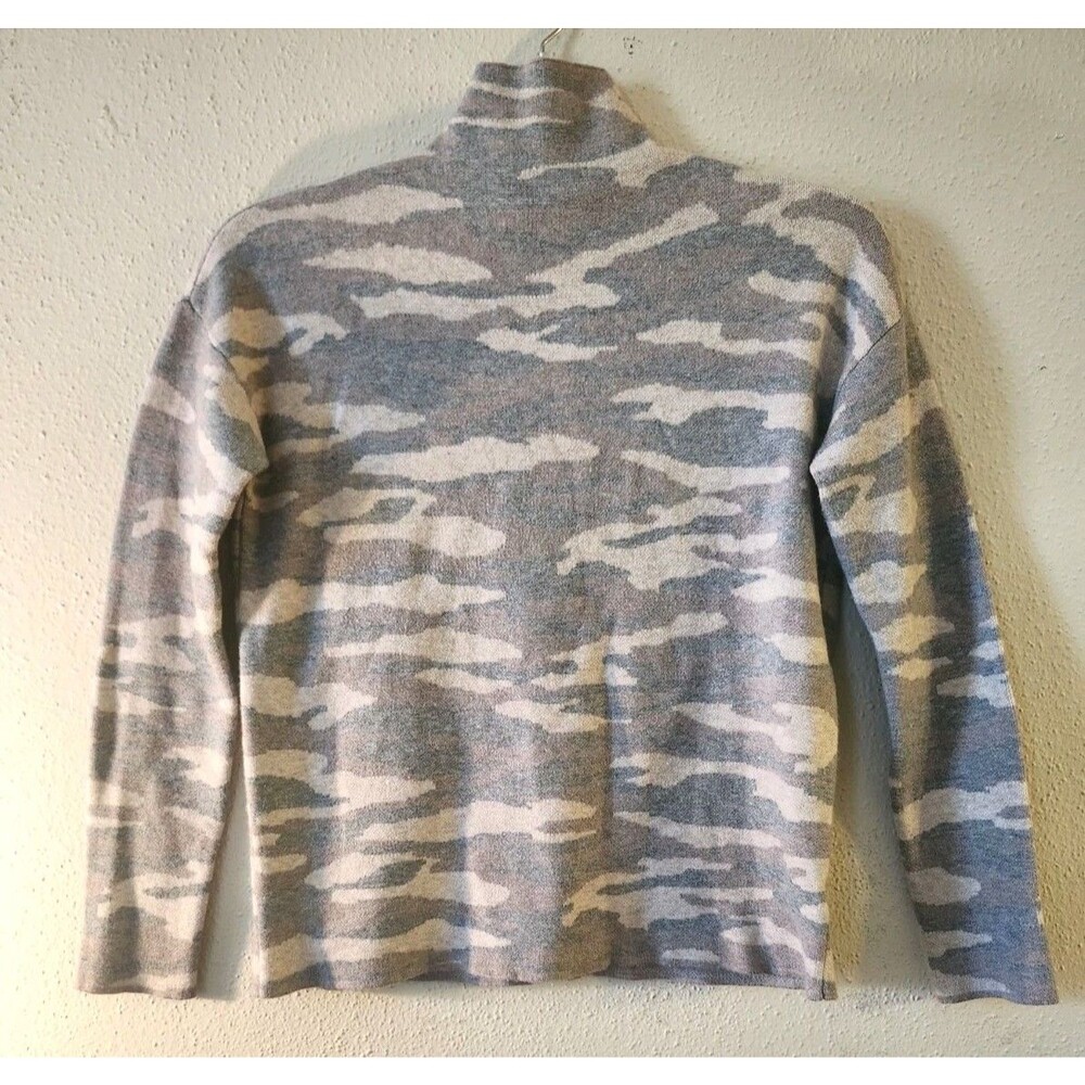 Women's Camouflage High Neck Sweater S Military Army Warm Cozy Comfy